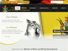 Tablet Screenshot of mines.gov.zw